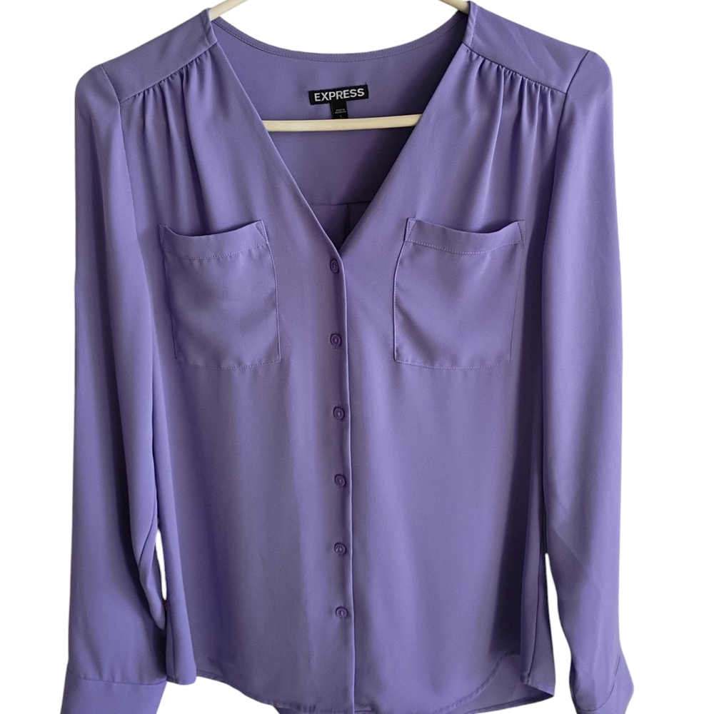 Express Women's Purple Blouse